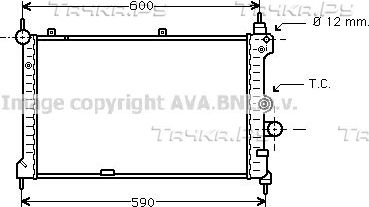 Радиатор охлаждения двигателя AVA. Артикул OL2127