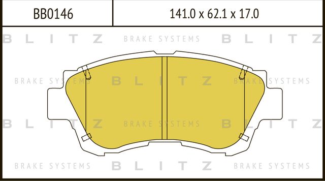 Колодки тормозные TOYOTA CAMRY/CELICA 91- перед. (Blitz). Артикул BB0146