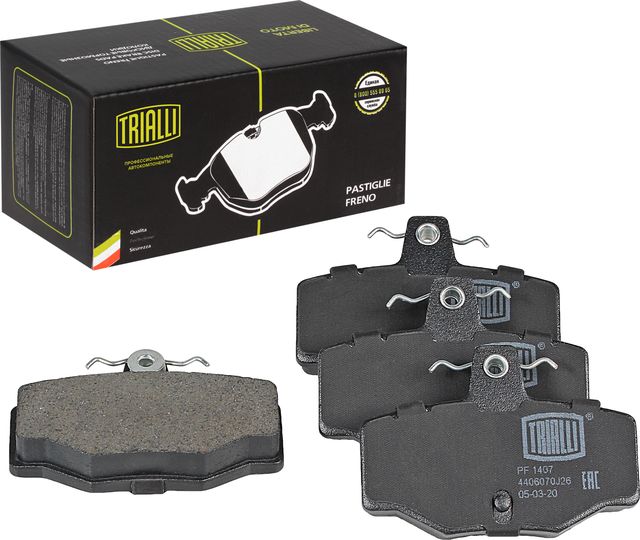 Тормозные колодки Trialli задние для Nissan Almera Tino I 2000-2006. Артикул PF 1407