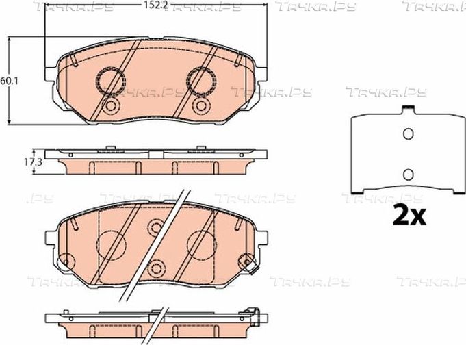 Тормозные колодки TRW. Артикул GDB2195