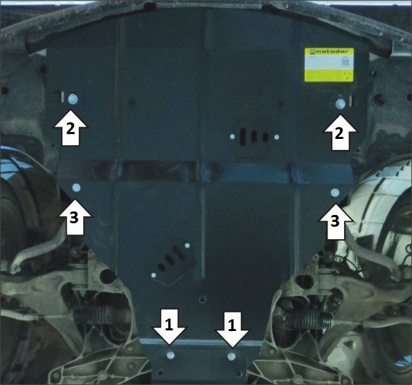 Защита Мотодор для картера двигателя Infiniti M 56S седан 2010-2014. Артикул 08005