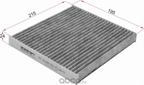 Фильтр салона MAZDA 6 07-DEMIO DY 02-07CX-7 06- (SAT). Артикул STGJ6A61P11AU