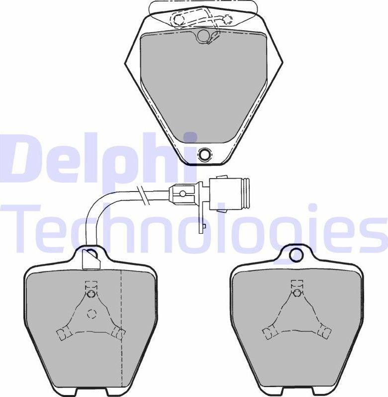 Тормозные колодки Delphi (Low-Metallic). Артикул LP1024