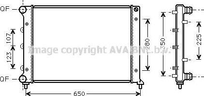 Радиатор охлаждения двигателя AVA. Артикул AL2146