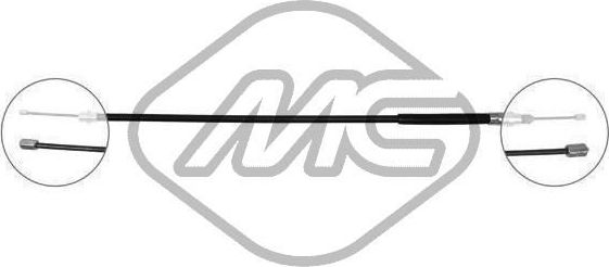 Трос ручника (тросик ручного тормоза) Metalcaucho. Артикул 80298