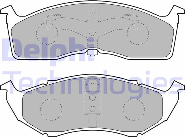 Тормозные колодки Delphi (Low-Metallic) передние для Plymouth Voyager III 1995-2001. Артикул LP1531
