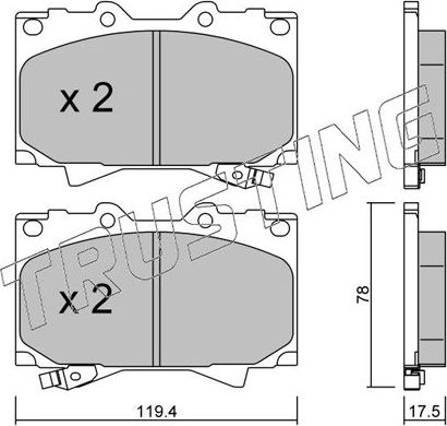 Тормозные колодки Trusting. Артикул 468.0