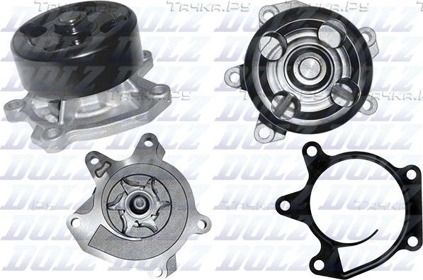 Помпа (водяной насос) Dolz для Renault Kangoo II 2008-2026. Артикул N159