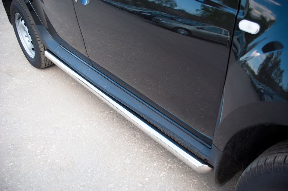 Защита порогов RusStal труба d63 (вариант 1) для Renault Duster I 2010-2020. Артикул RD2T-0004381