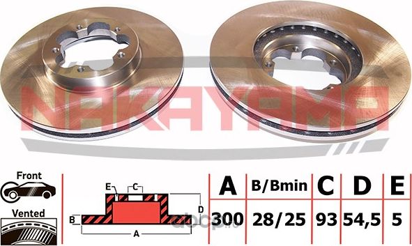 Диск тормозной передний (Nakayama). Артикул Q4800