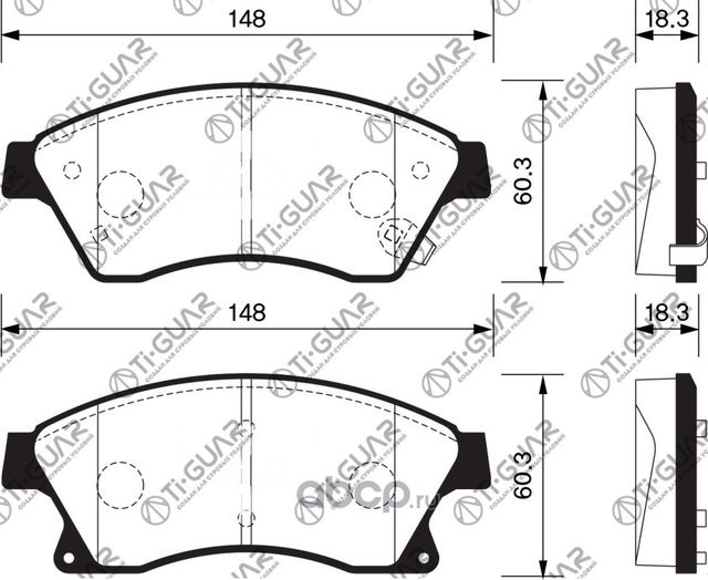 Тормозные колодки (TI-Guar). Артикул TG0391
