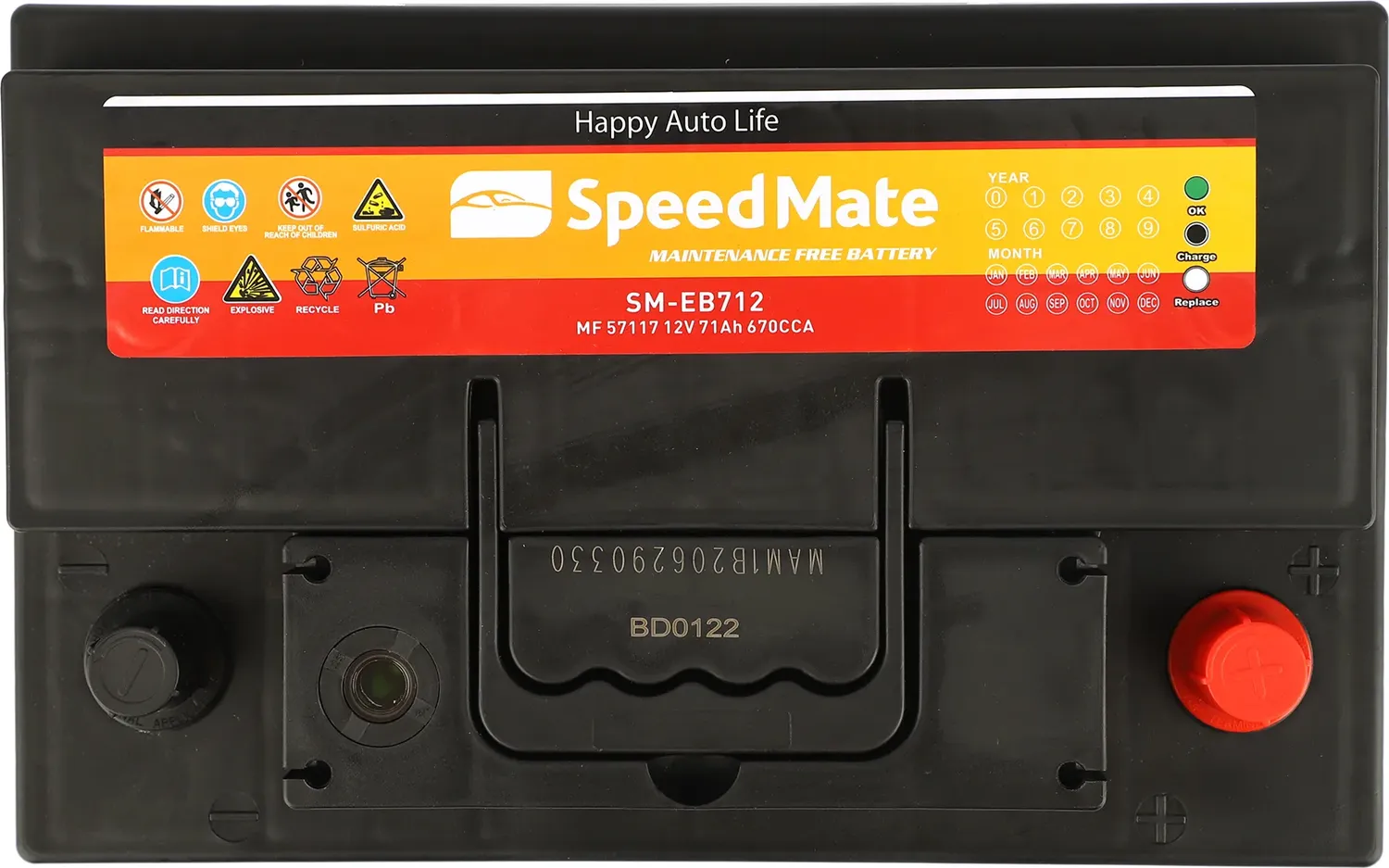 АКБ SPEEDMATE Excell 12V 71Ah 670A 278x175x175 /-+/ Speedmate. Артикул SMEB712