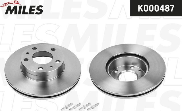 Тормозной диск Miles передний для Fiat Ducato II 1994-2006. Артикул K000487