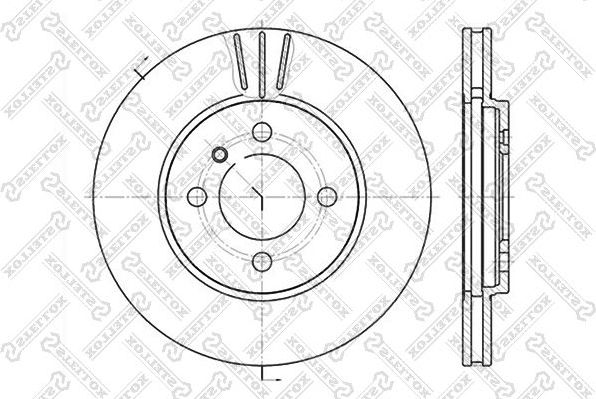 Тормозной диск Stellox передний для BMW 3 II (E30) 1982-1994. Артикул 6020-1509V-SX