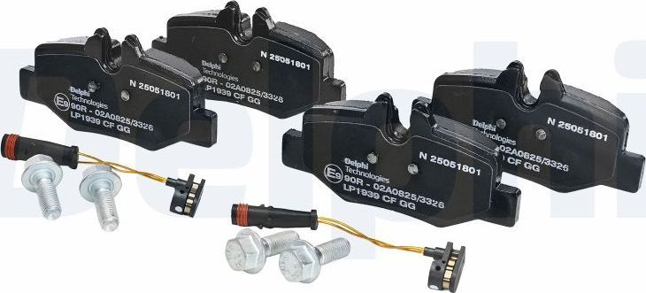 Тормозные колодки Delphi (Low-Metallic). Артикул LP1939