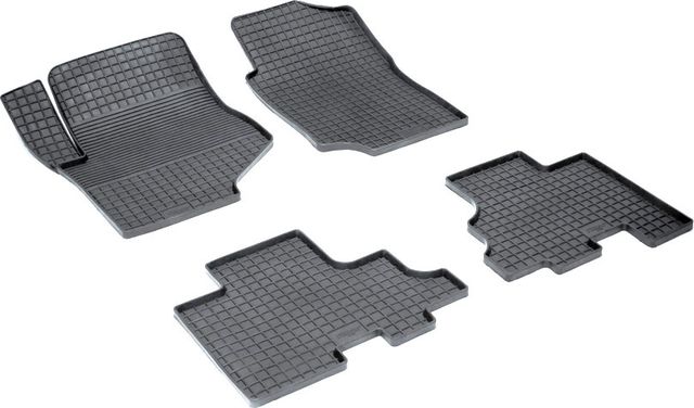 Коврики резиновые Seintex с узором сетка для салона Chevrolet TrailBlazer I 2002-2010. Артикул 00357