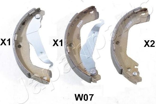 Тормозные колодки Japanparts. Артикул GF-W07AF
