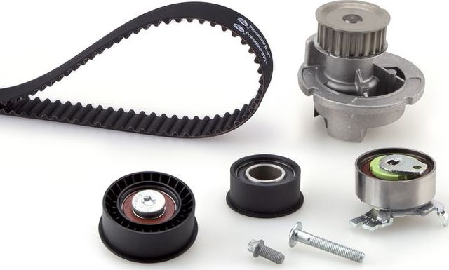 Помпа (водяной насос) с комплектом ремня ГРМ Gates PowerGrip® для Opel Astra G 1998-2005. Артикул KP15499XS-2