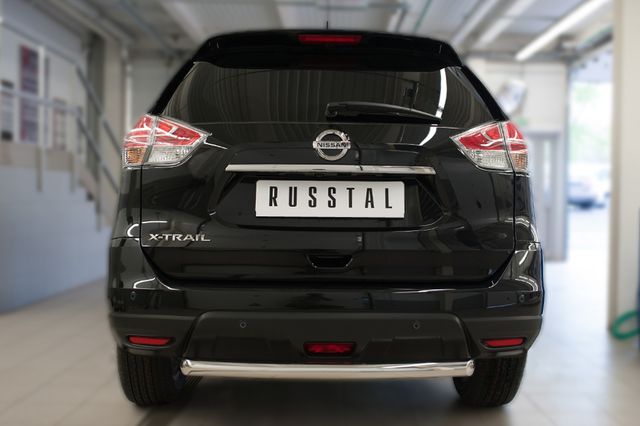 Защита RusStal заднего бампера d63 (дуга) для Nissan X-Trail T32 2015-2018. Артикул NXZ-002091