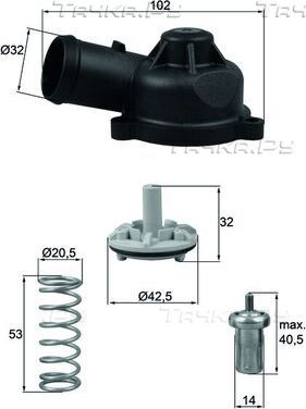 Термостат Mahle Behr для Volkswagen Polo V 2010-2026. Артикул TI 244 83D