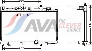 Радиатор охлаждения двигателя AVA ** CLEVER FIT ** для Toyota Echo 2001-2005. Артикул TO2318