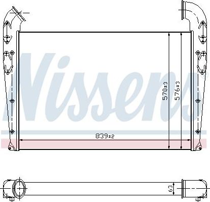 Интеркулер Nissens для Scania 4 1995-2008. Артикул 96992
