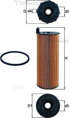 Масляный фильтр Mahle-Knecht. Артикул OX 196/1D