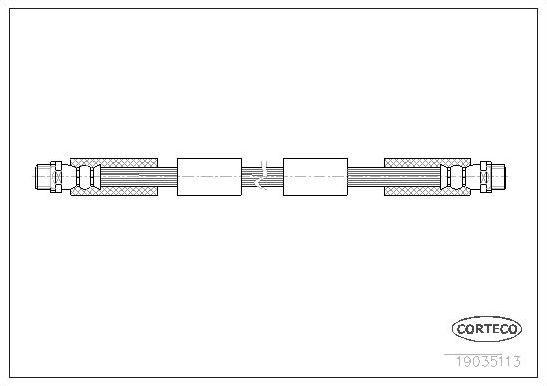 Тормозной шланг Corteco передний для Volkswagen Passat B5 2000-2005. Артикул 19035113