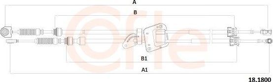 Трос переключения передач КПП Cofle для Toyota Avensis II 2003-2008. Артикул 92.18.1800
