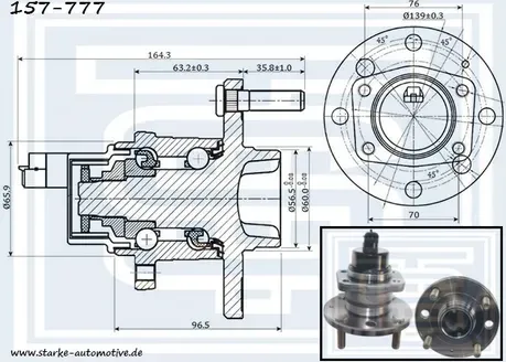 Ступица колеса (Starke). Артикул 157777