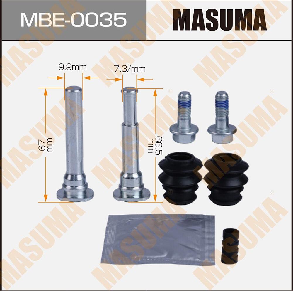 Ремкомплект направляющих тормозного суппорта MASUMA, 809002 front Masuma. Артикул MBE-0035