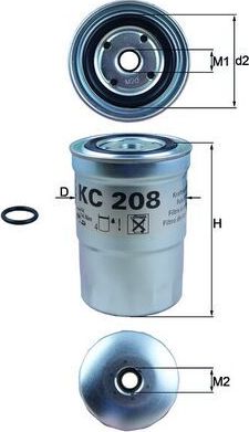 Топливный фильтр Mahle-Knecht. Артикул KC 208