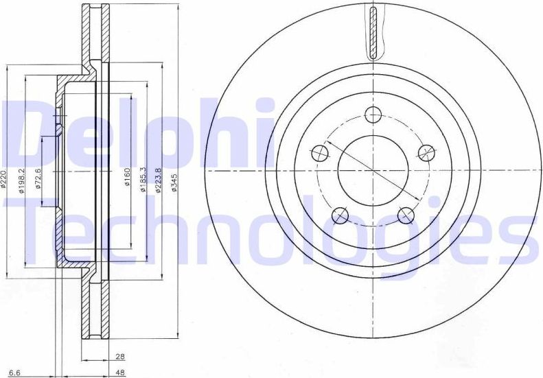 Тормозной диск Delphi. Артикул BG9050