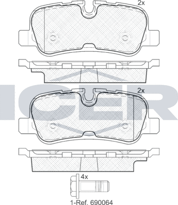 Тормозные колодки Icer. Артикул 181946