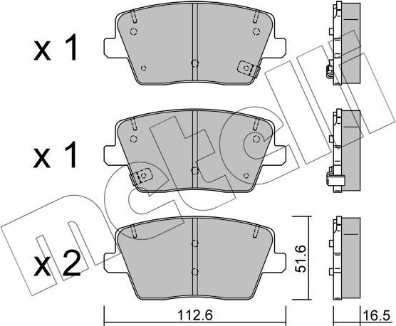 Тормозные колодки Metelli. Артикул 22-1242-0