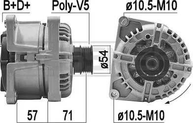 Генератор OPEL ASTRA G/H 1.6 100A (ERA) ERA. Артикул 209418
