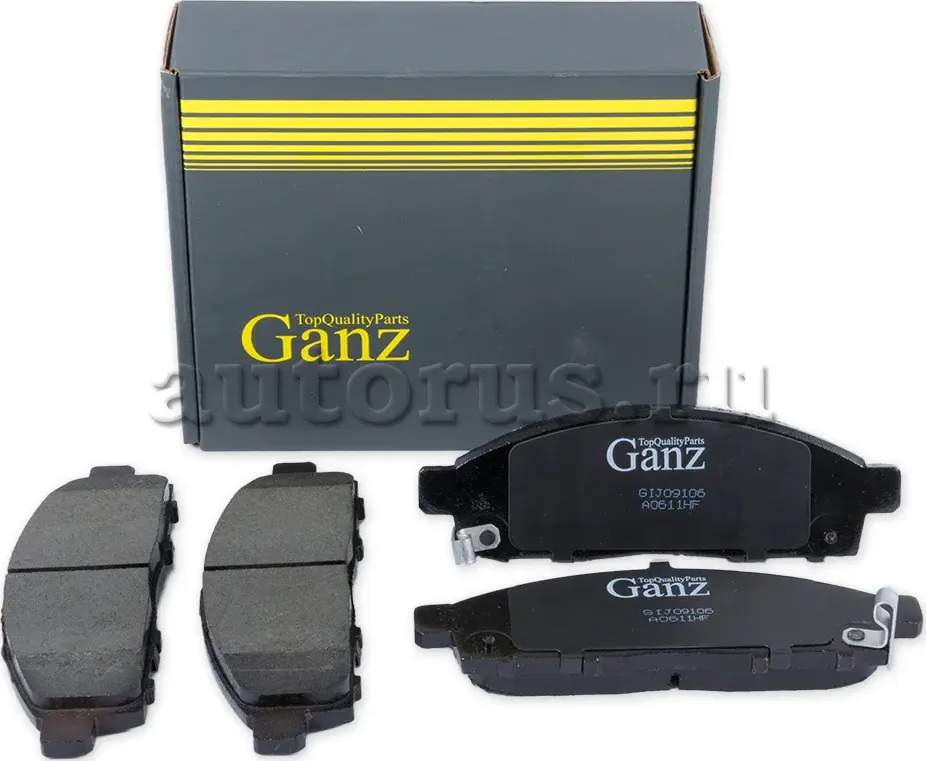 Колодки передние MITSUBISHI L200 KB4, 2.5 06- GANZ GIJ09106 Ganz. Артикул GIJ09106