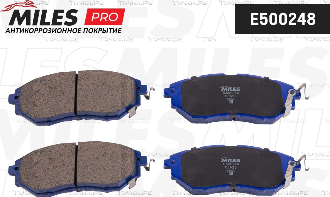 Тормозные колодки Miles (Керамика) передние для Subaru Forester IV 2013-2018. Артикул E500248