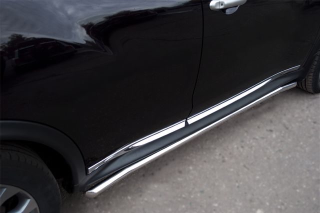 Защита RusStal порогов d42 для Nissan Juke 4WD 2010-2014. Артикул NJ4T-000883