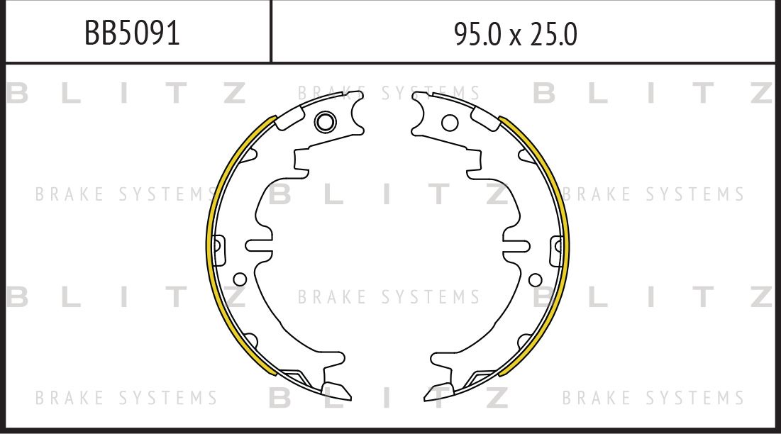 Тормозные колодки барабанные LEXUS GS 93-05/IS 01-/LS 94-/TOYOTA AVENSIS VERSO 0 (Blitz). Артикул BB5091