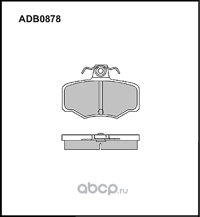Колодки тормозные дисковые | зад | (Allied Nippon). Артикул ADB0878