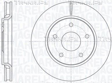 Тормозной диск Magneti Marelli передний для Dodge Journey I 2012-2026. Артикул 361302040638