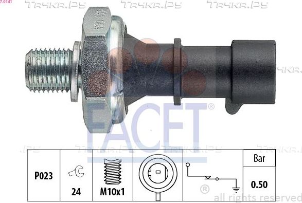 Датчик давления масла Facet Made in Italy - OE Equivalent для Opel Meriva B 2010-2017. Артикул 7.0141