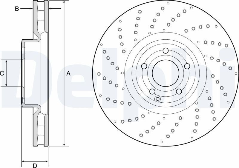 Тормозной диск Delphi. Артикул BG9215C