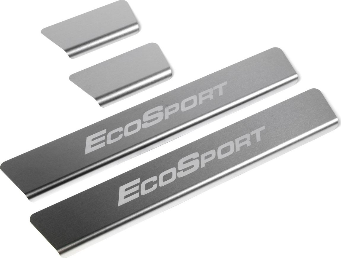 Накладки Rival на пороги (с надписью) для Ford Ecosport 2014-2018 2017-2026. Артикул NP.1809.3