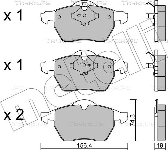 Тормозные колодки Metelli. Артикул 22-0314-1