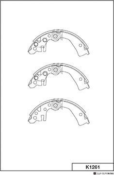Тормозные колодки MK Kashiyama задние для Nissan Note I 2006-2012. Артикул K1261