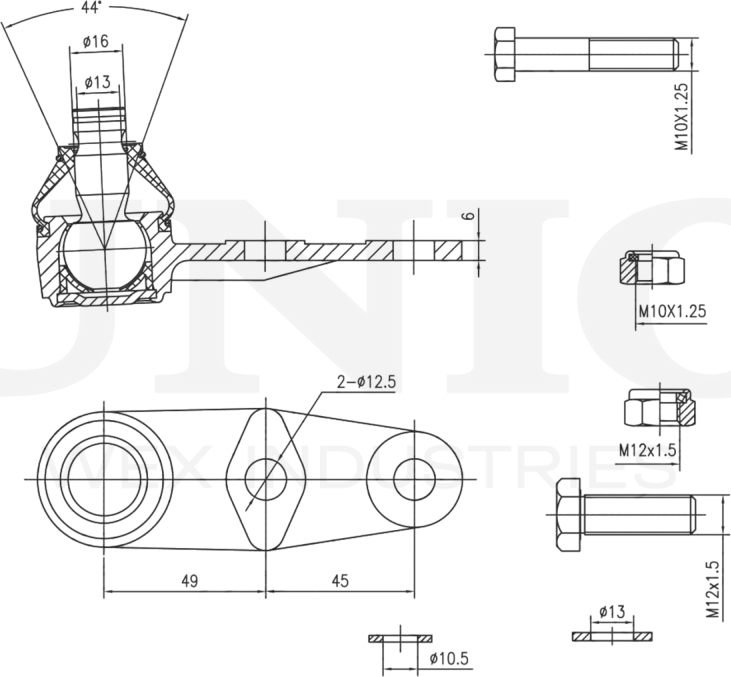 Опора шаровая (Unio). Артикул SSP-20077