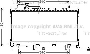 Радиатор охлаждения двигателя AVA для Subaru Impreza II 2000-2009. Артикул SUA2052