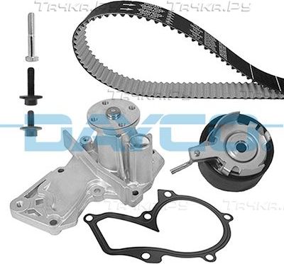 Помпа (водяной насос) с комплектом ремня ГРМ Dayco для Ford Fiesta V 2001-2008. Артикул KTBWP7640